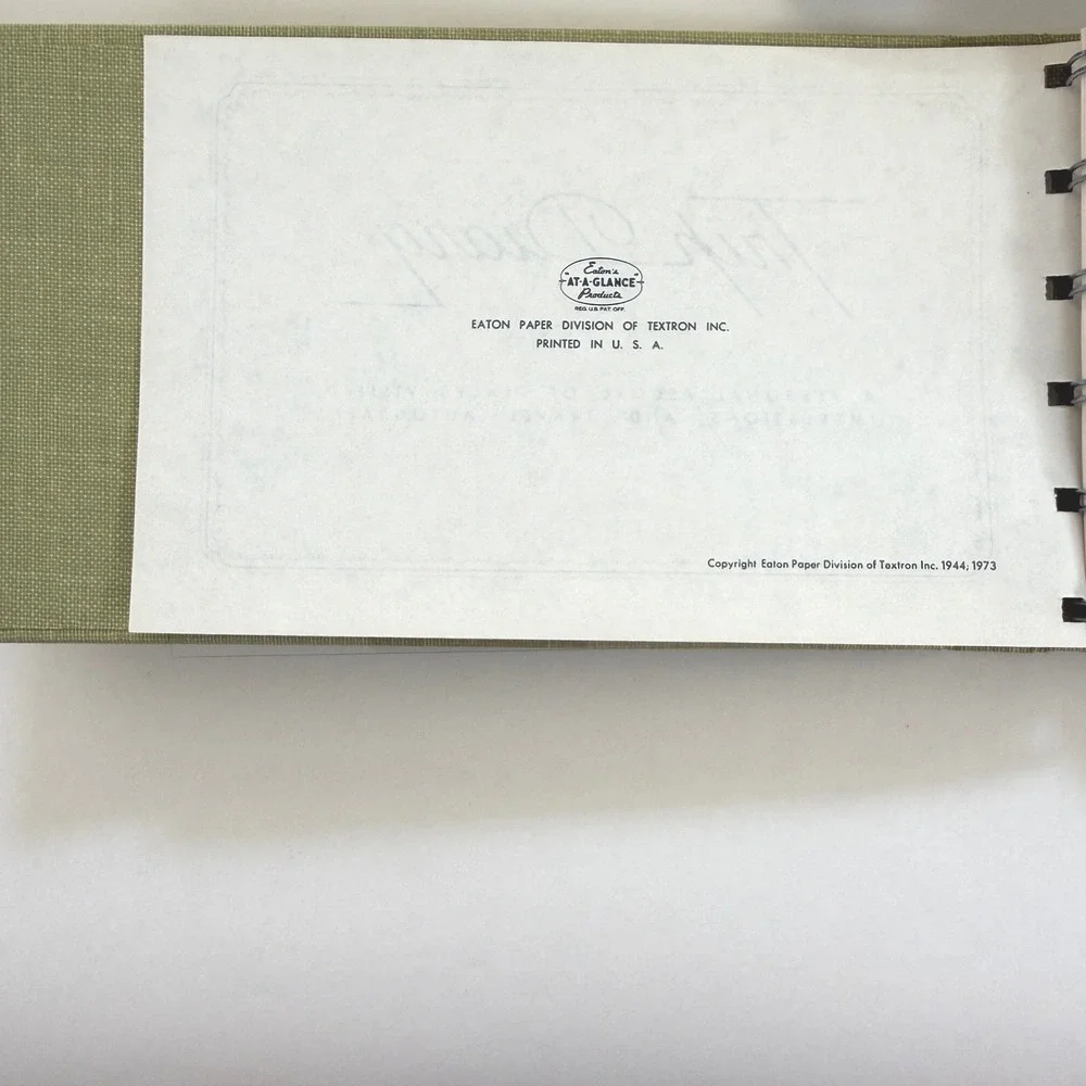 Vintage Eaton Trip Diary‎ Travel Journal World Map NOS w/ Box 1973 USA